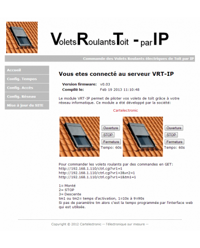 Commande Volet 24V par Ethernet
