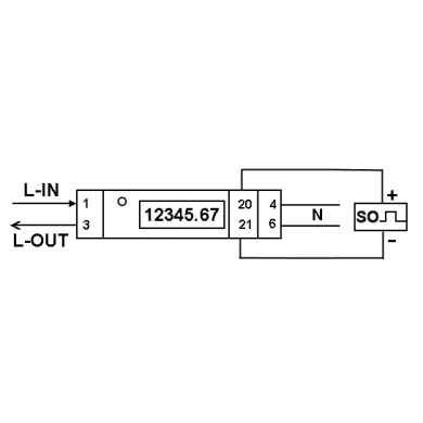 Compteur Energie (rétroéclairé) 50A